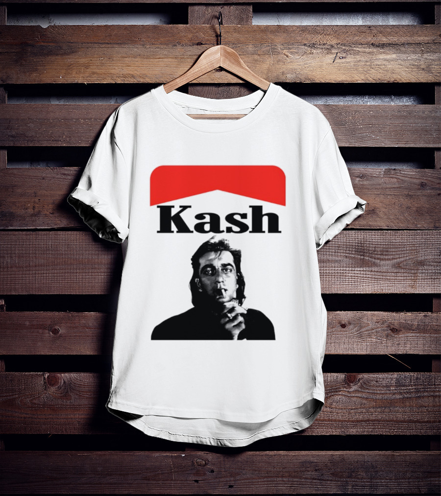 Kash Sanjay Dutt Smoking Iconic Red V Shape T-Shirt