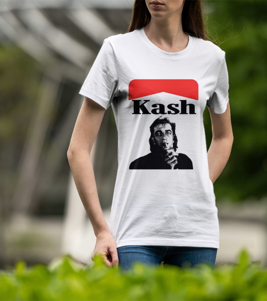 Kash Sanjay Dutt Smoking Iconic Red V Shape T-Shirt