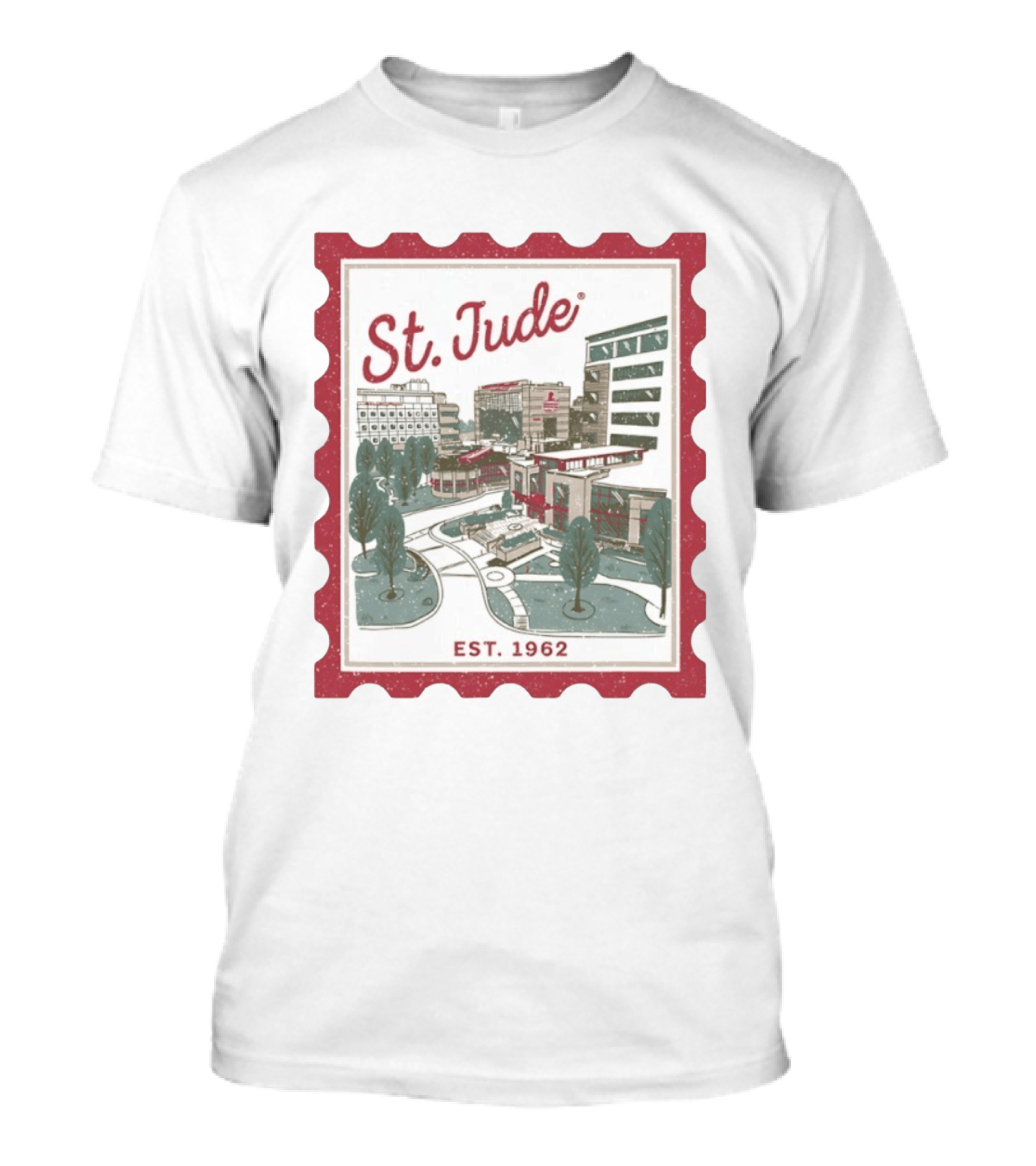 St. Jude Children's Research Hospital Est. 1962 Charity Stamp T-Shirt