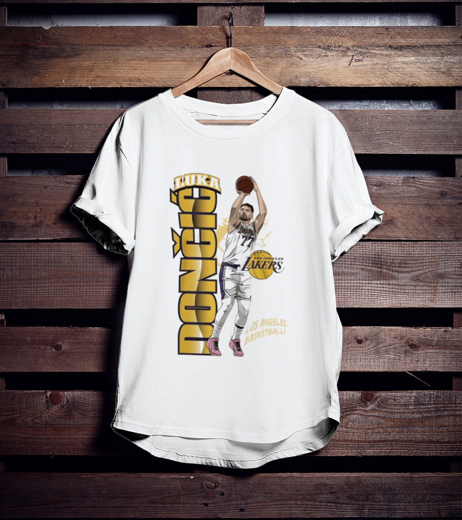 Los Angeles Lakers Luka Dončić Basketball Moment 2026 NBA T-Shirt