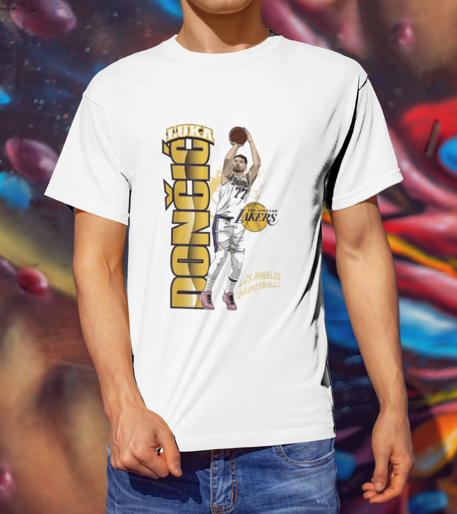 Los Angeles Lakers Luka Dončić Basketball Moment 2026 NBA T-Shirt