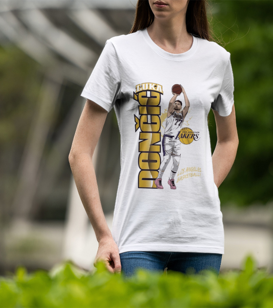Los Angeles Lakers Luka Dončić Basketball Moment 2026 NBA T-Shirt
