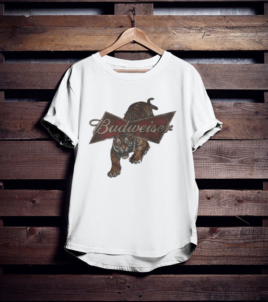 Budweiser Tiger Logo Jumping Tiger T-Shirt