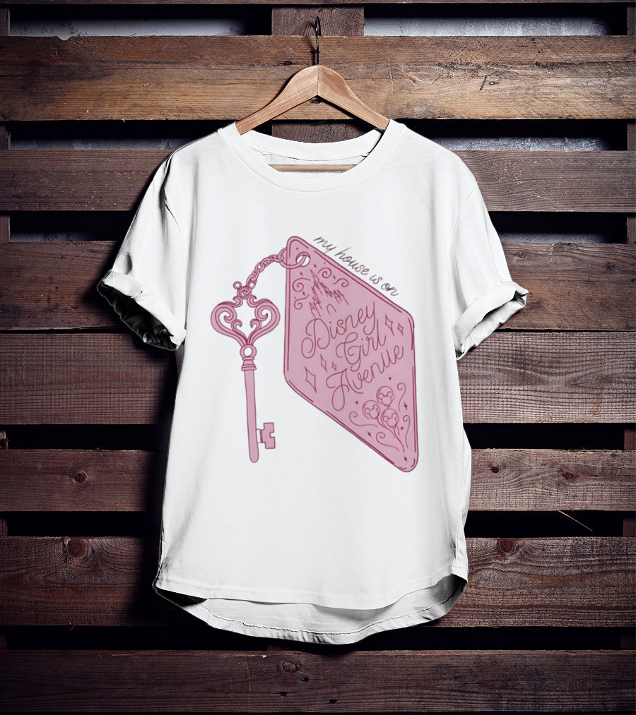 Disney Girl Avenue My House Is On Castle Key T-Shirt