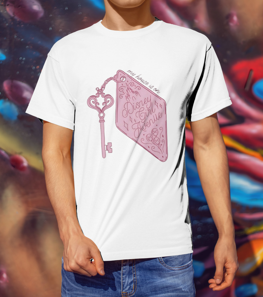 Disney Girl Avenue My House Is On Castle Key T-Shirt
