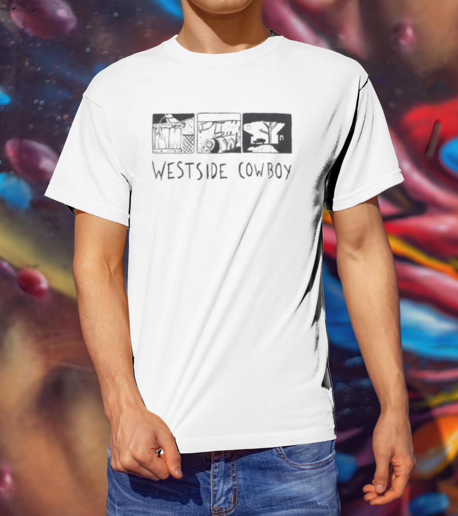 Westside Cowboy Store Graphic Blocks White T-Shirt