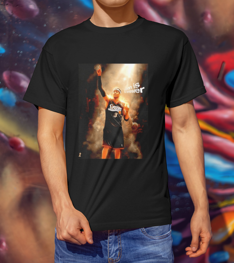 Allen Iverson Philadelphia 76ers NBA LeBron Is The Answer T-Shirt