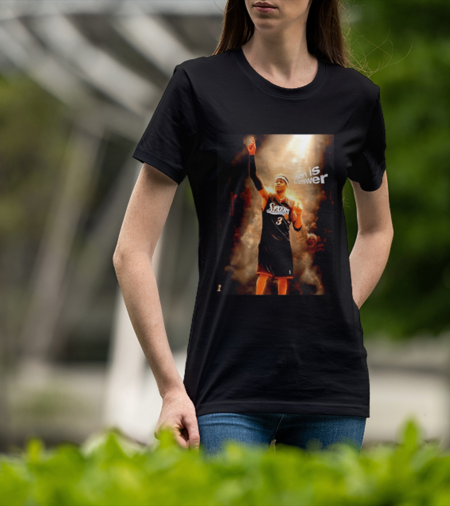 Allen Iverson Philadelphia 76ers NBA LeBron Is The Answer T-Shirt