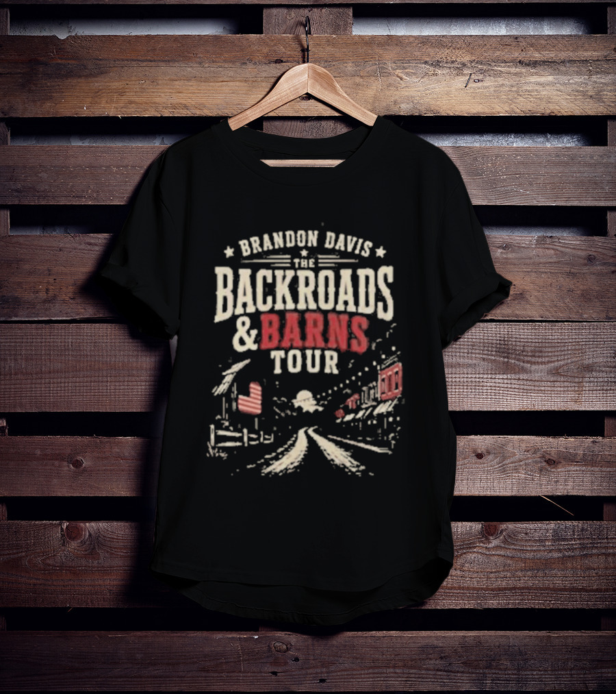 Brandon Davis The Backroads And Barns Tour Country Music Concert T-Shirt