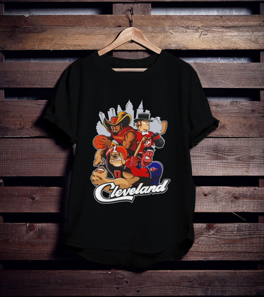 Cleveland Sports Teams Skyline Mashup 2026 T-Shirt