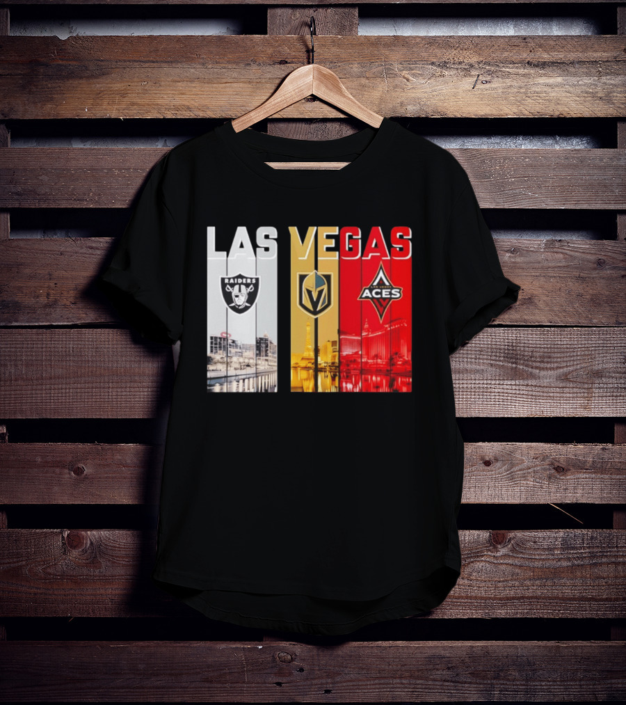 Las Vegas Raiders Golden Knights Aces Skyline T-Shirt