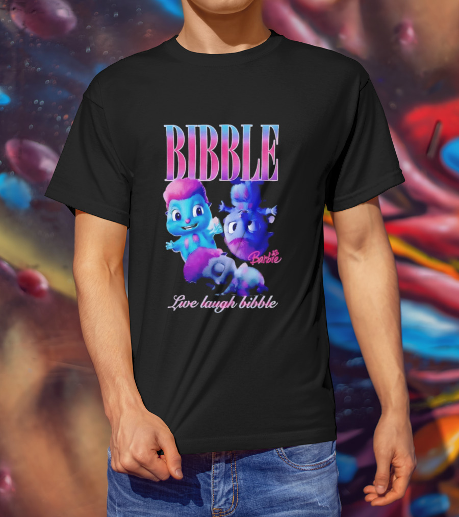 Bibble Live Laugh Barbie Cartoon Characters T-Shirt