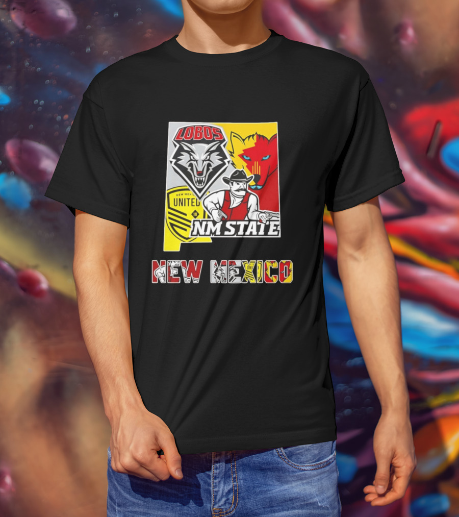 Lobos NM State New Mexico United T-Shirt