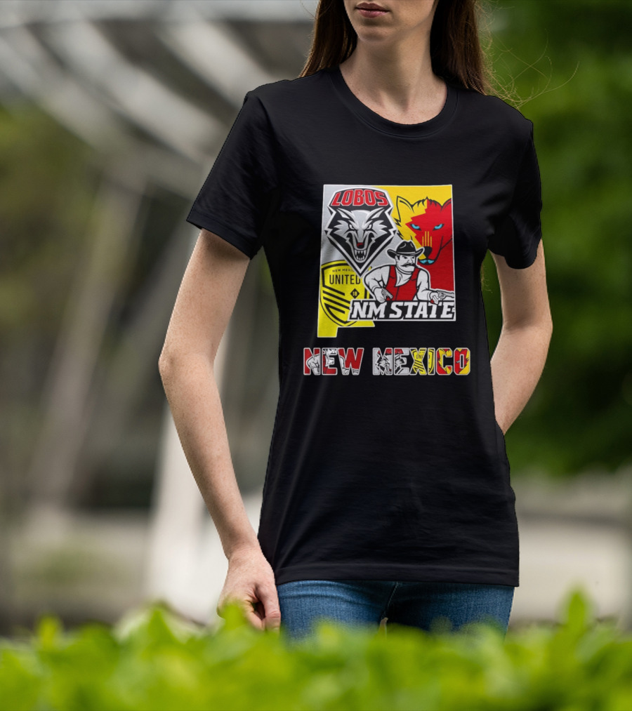 Lobos NM State New Mexico United T-Shirt