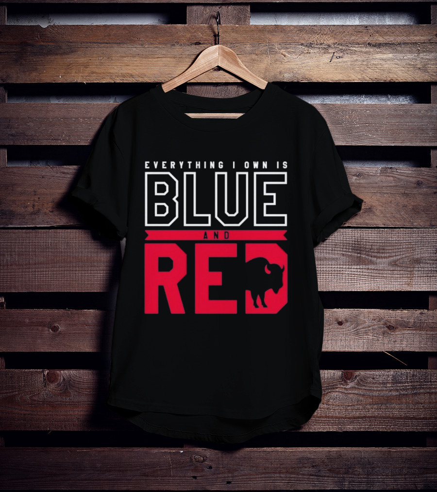 Everything I Own Is Blue And Red Buffalo Bills T-Shirt