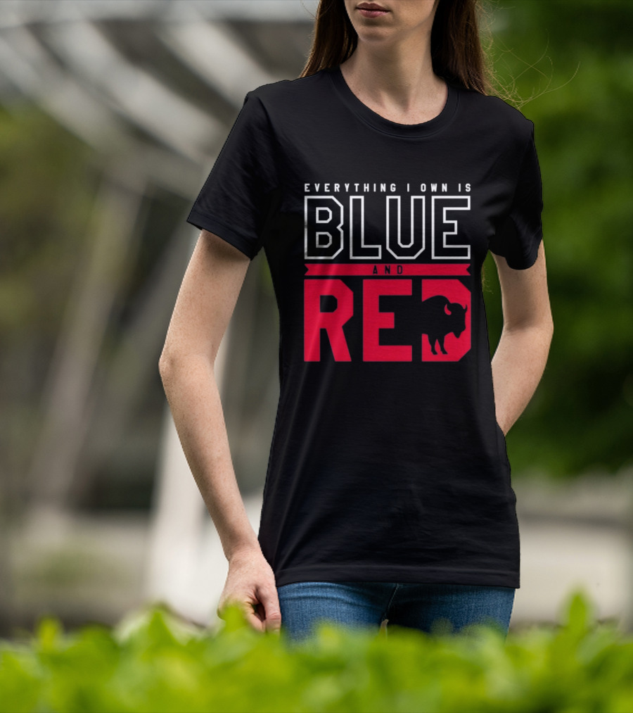 Everything I Own Is Blue And Red Buffalo Bills T-Shirt