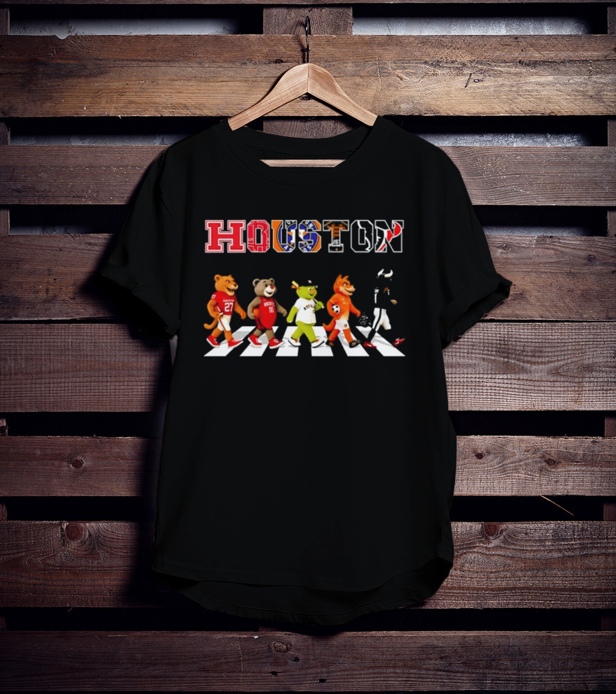 Houston Team Mascots Abbey Road Walk Season 2026 Sports T-Shirt
