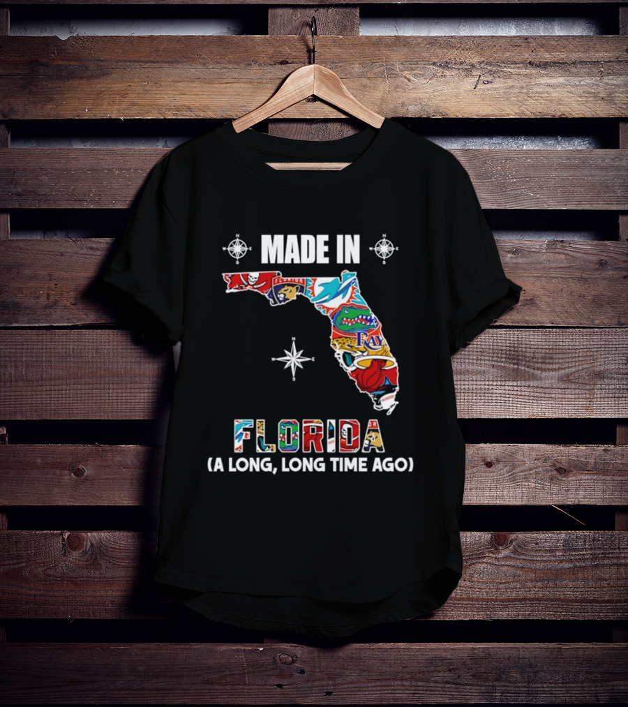 Made In Florida Map A Long Long Time Ago Florida Football Teams T-Shirt