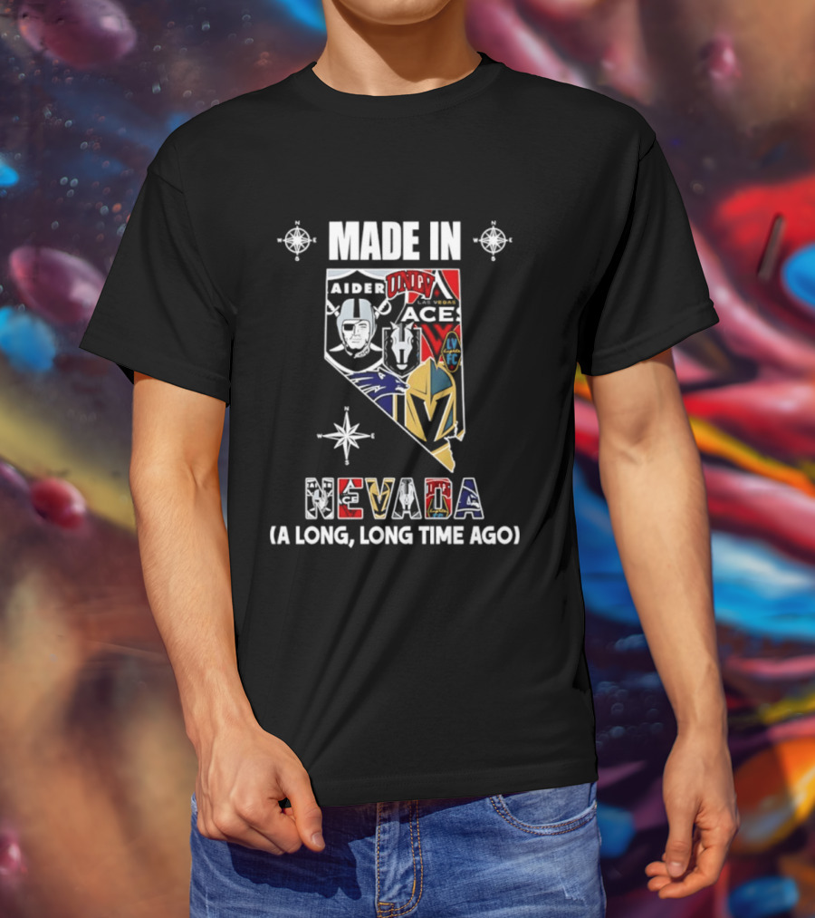 Made In Nevada Map Las Vegas Raiders 2026 Season A Long Long Time Ago T-Shirt