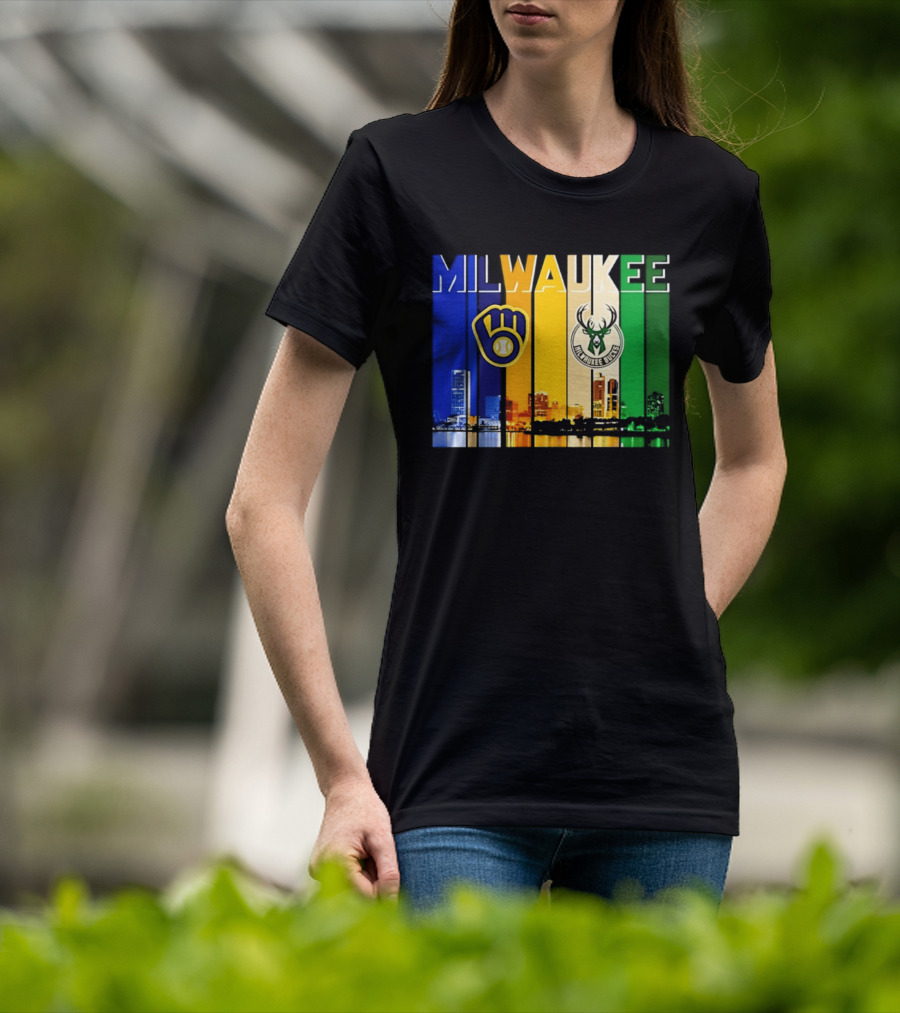 Milwaukee Brewers Bucks Skyline 2026 T-Shirt