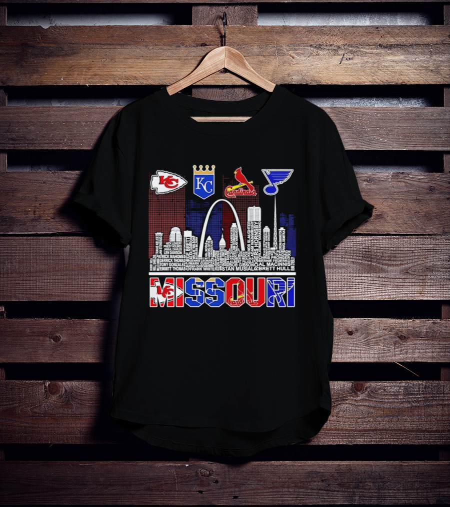 Missouri Skyline Kansas City Chiefs Royals Cardinals Blues T-Shirt