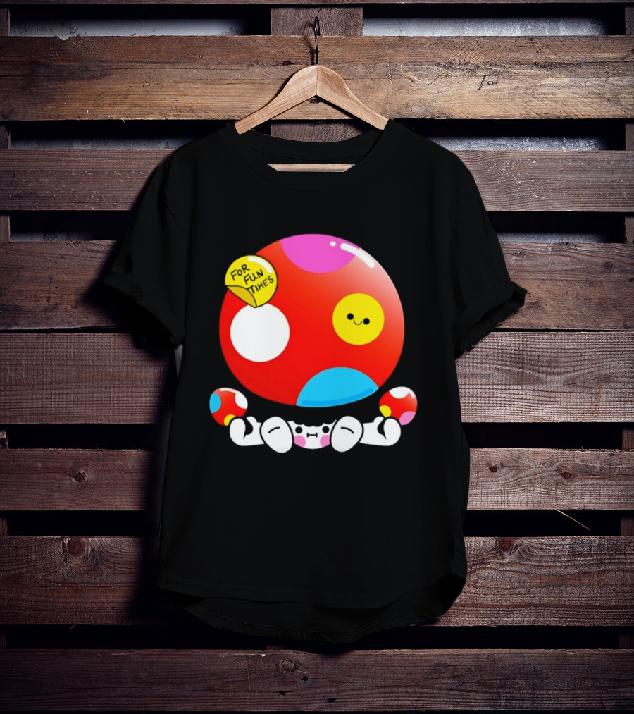 Mushroom Fun Times Bright Polka Dot T-Shirt