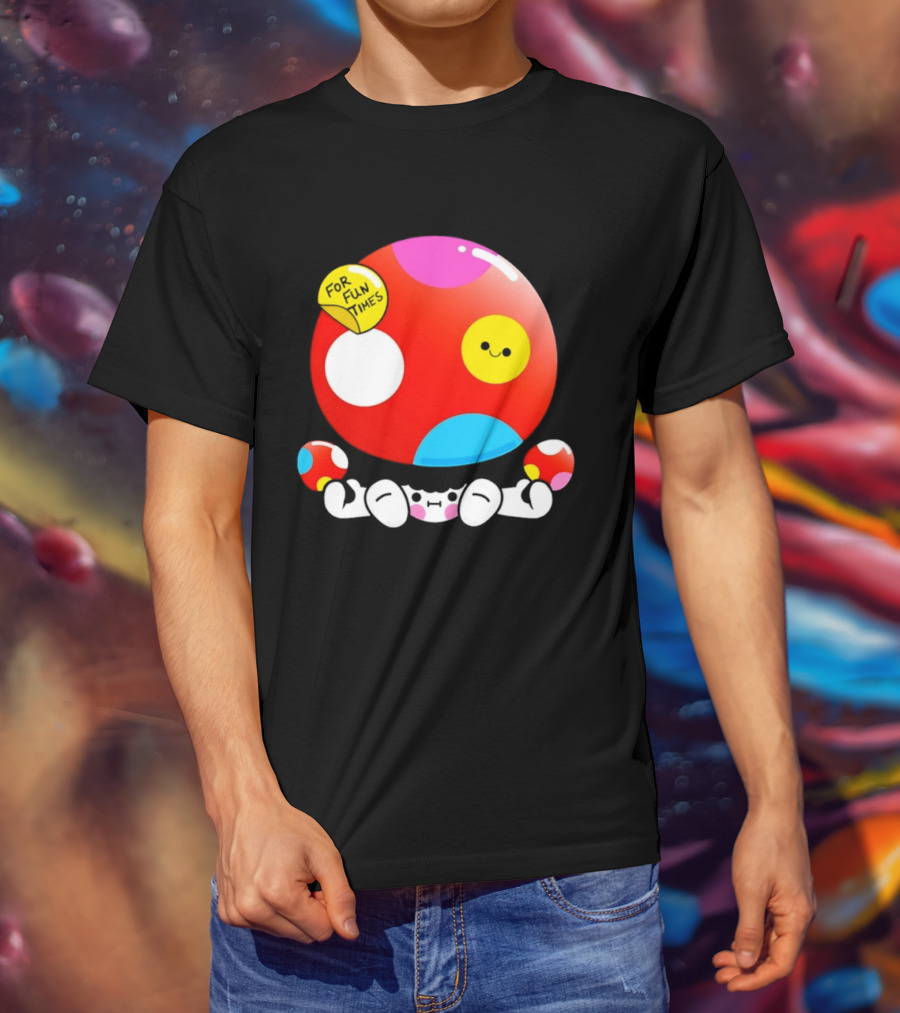 Mushroom Fun Times Bright Polka Dot T-Shirt