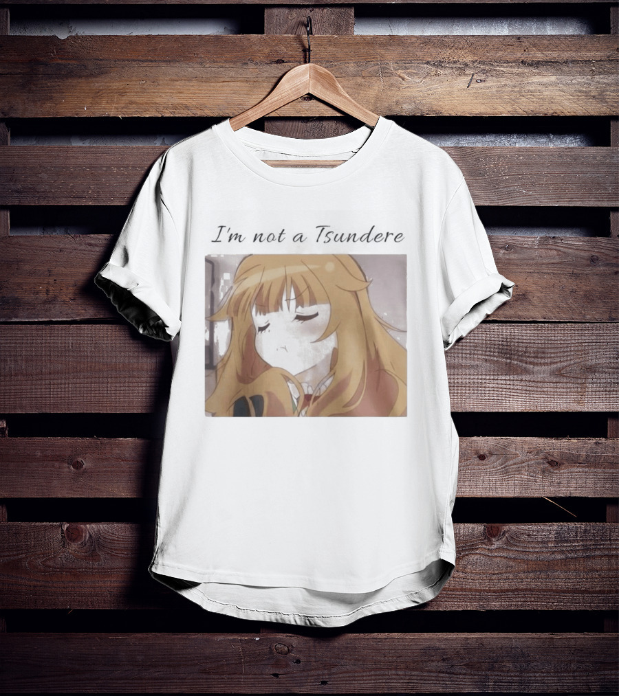 I'm Not A Tsundere Anime Expression Blonde Hair T-Shirt