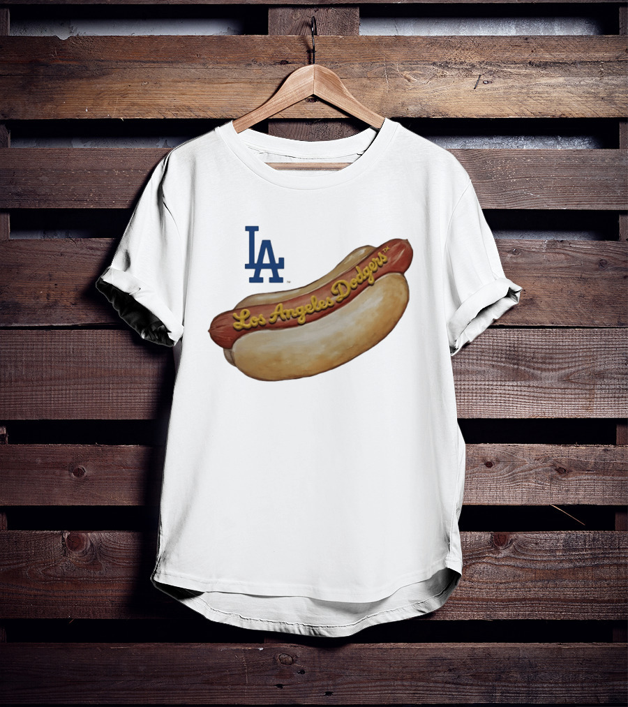 Los Angeles Dodgers Hot Dog MLB 2026 Season LA Team T-Shirt