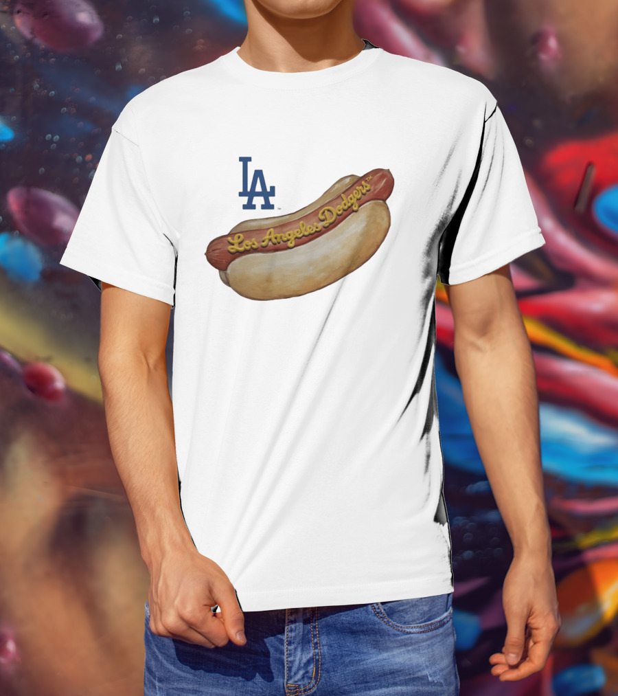Los Angeles Dodgers Hot Dog MLB 2026 Season LA Team T-Shirt