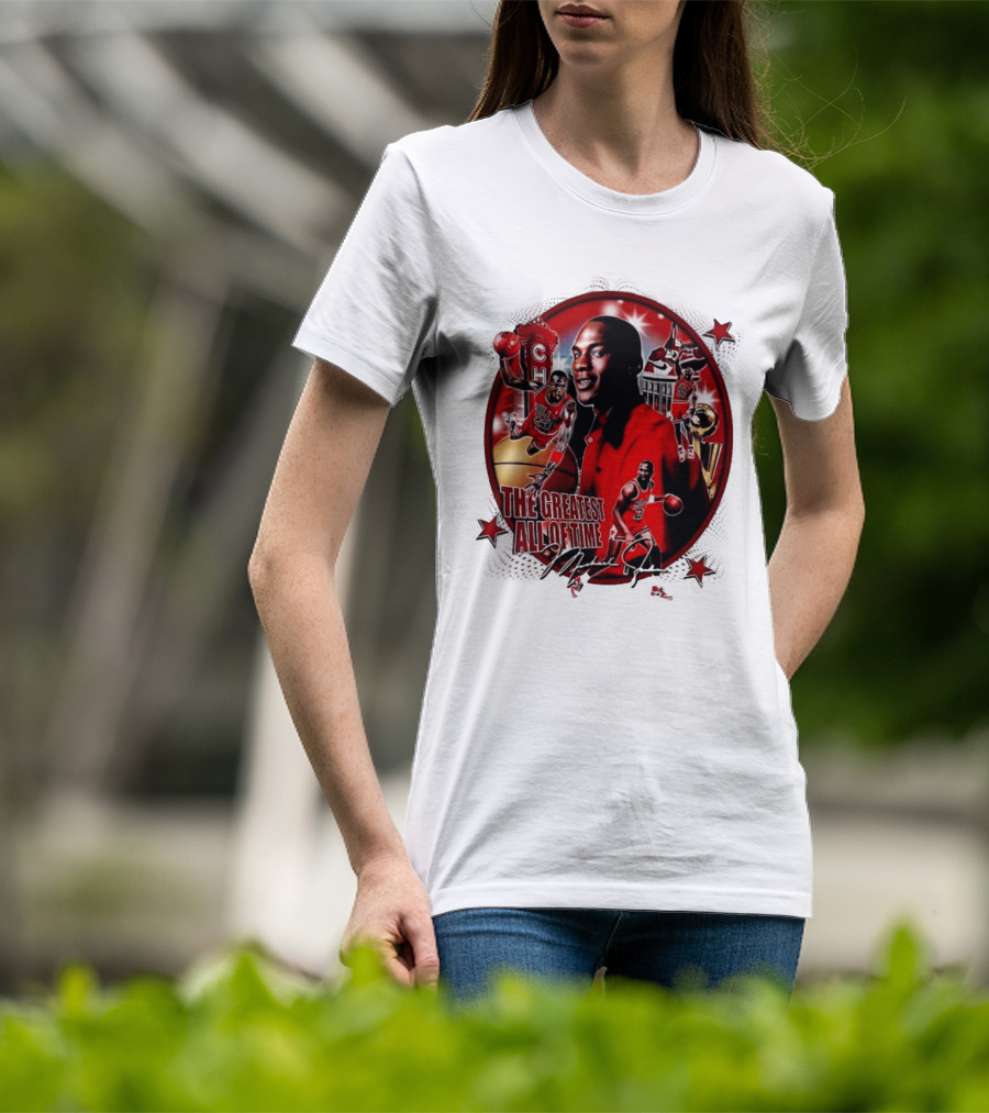 The Greatest Of All Time Michael Jordan Chicago Basketball Legend Trophy T-Shirt