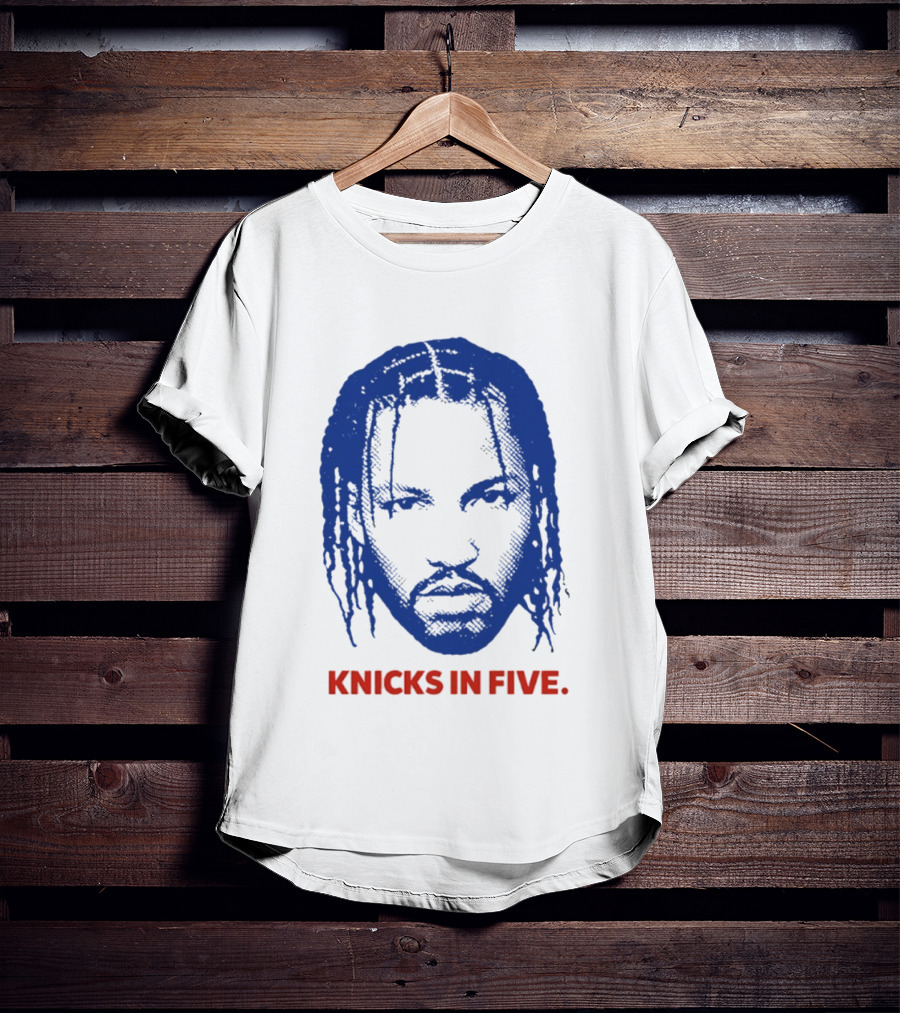 New York Knicks Jalen Brunson Knicks In Five Swag Head T-Shirt