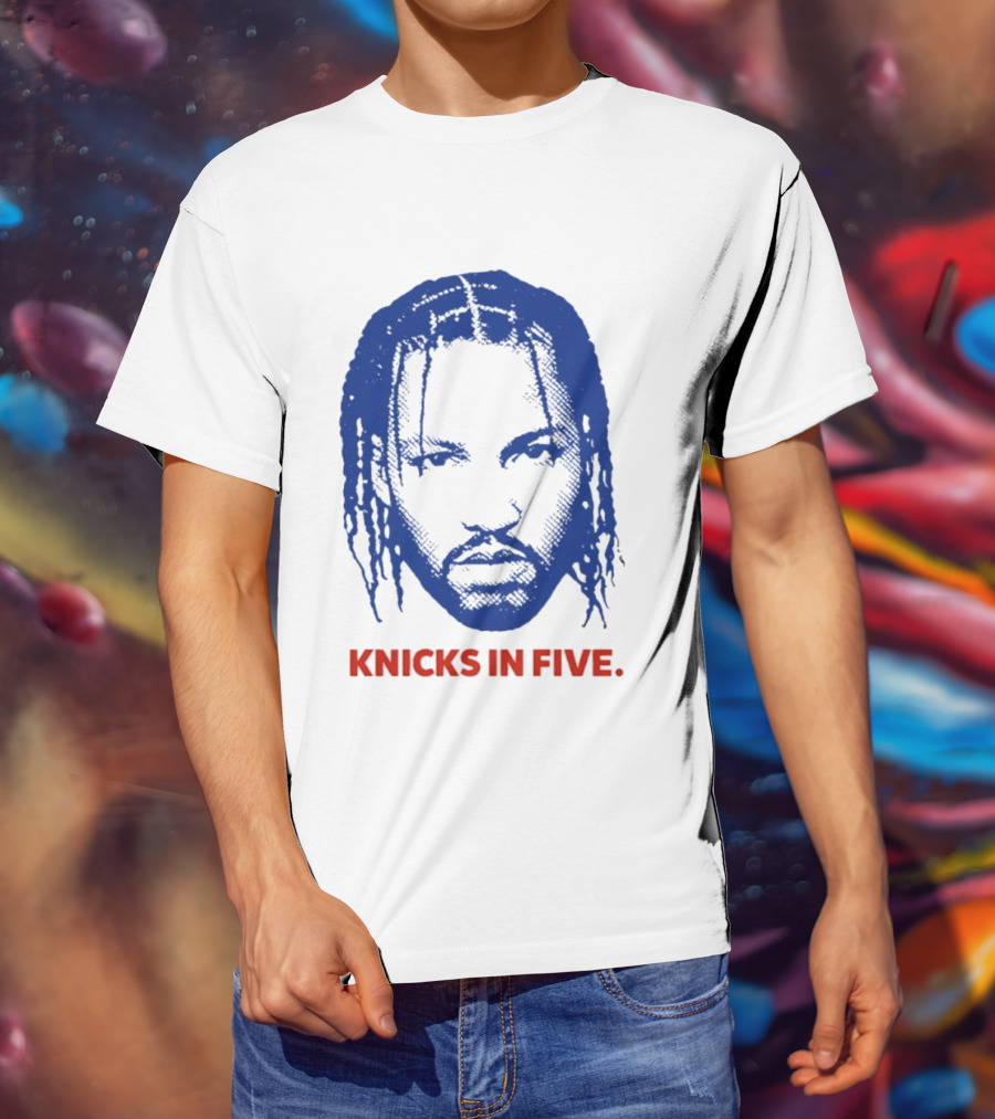 New York Knicks Jalen Brunson Knicks In Five Swag Head T-Shirt
