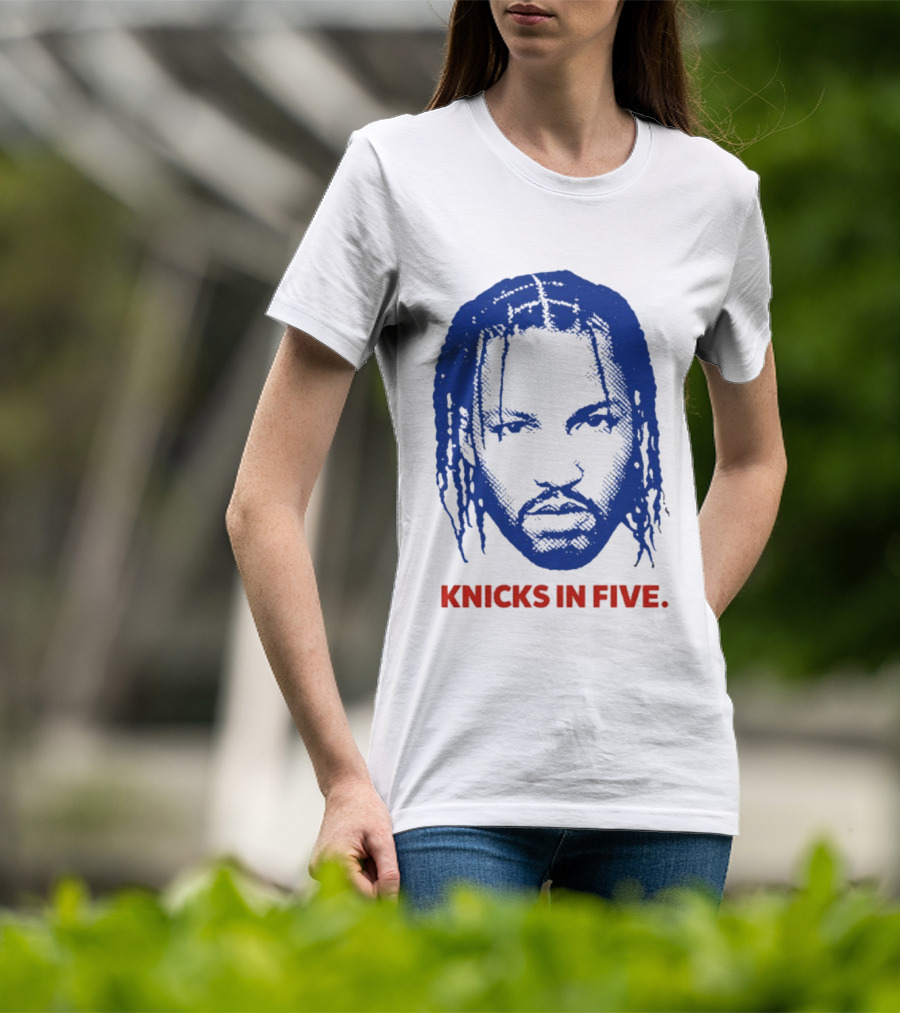 New York Knicks Jalen Brunson Knicks In Five Swag Head T-Shirt
