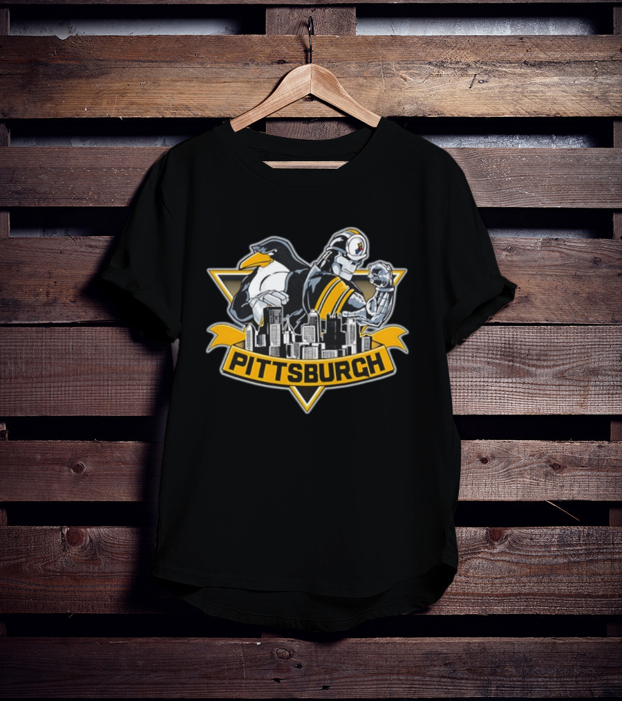 Pittsburgh Penguins Steelers City Skyline 2026 T-Shirt