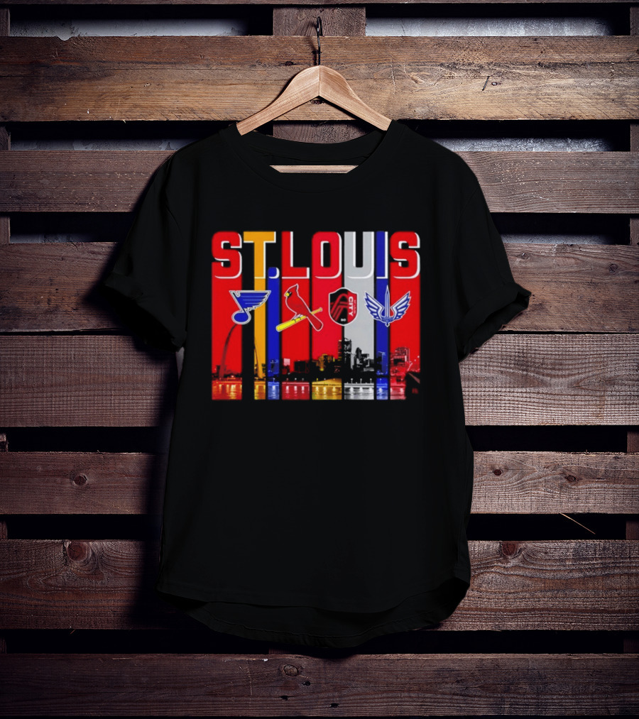 St Louis City Blues Cardinals BattleHawks Skyline Season 2026 T-Shirt