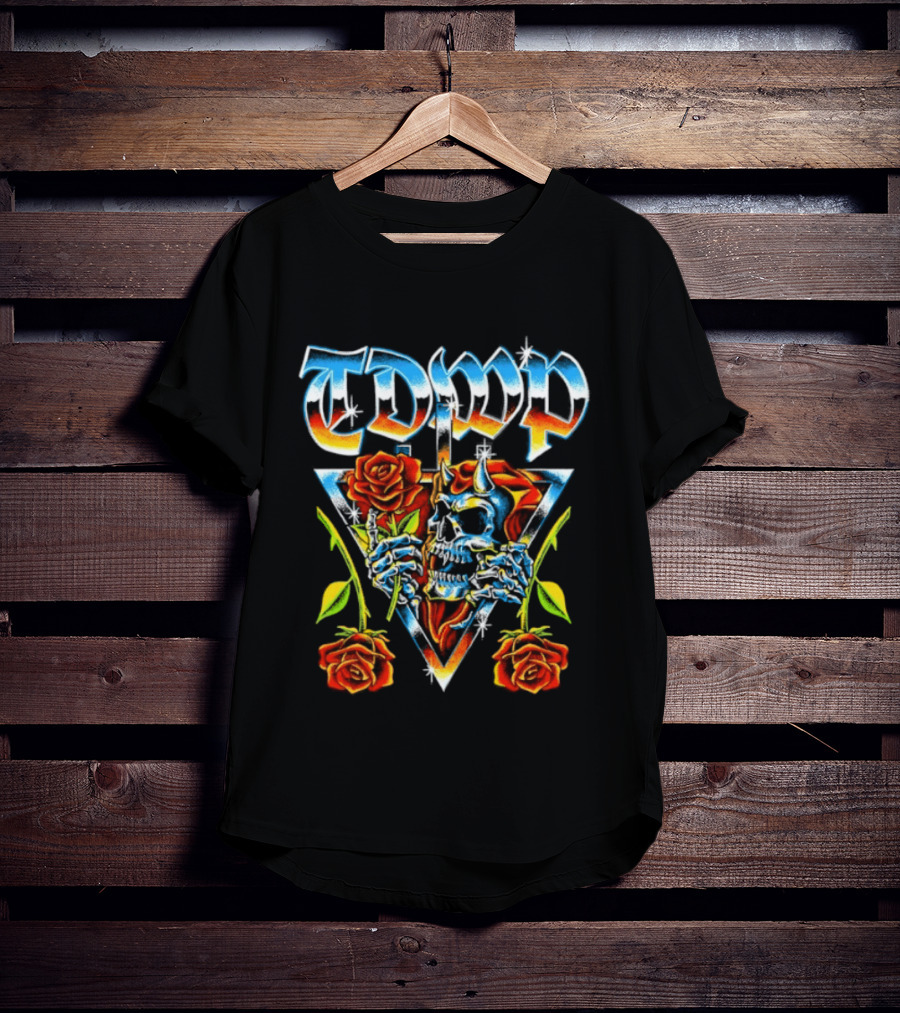 TDWP Devil Skull Roses Metalcore Band T-Shirt