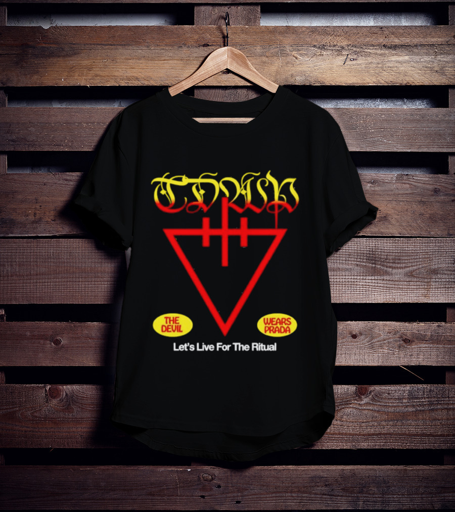 The Devil Wears Prada Ritual Inverted Triangle Symbol Let's Live For The Ritual T-Shirt