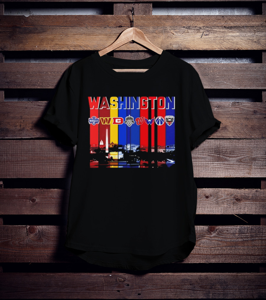 Washington Mystics Commanders Spirit Nationals Wizards DC United T-Shirt