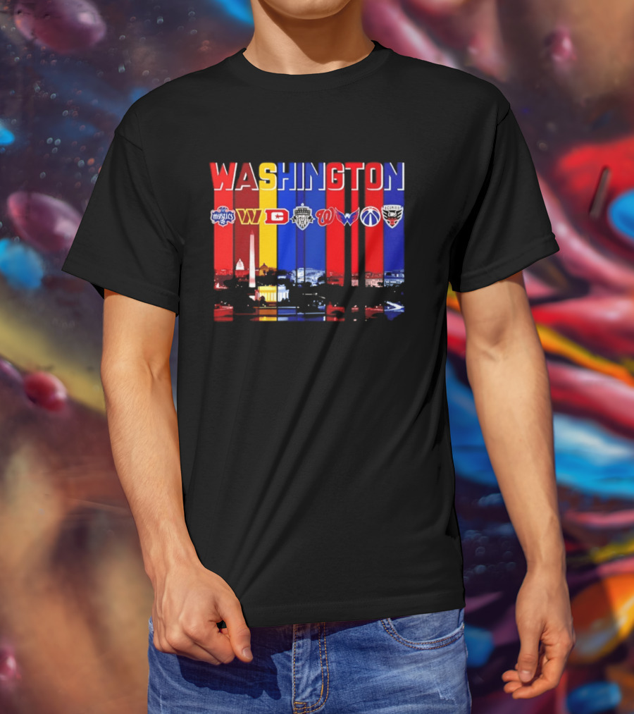 Washington Mystics Commanders Spirit Nationals Wizards DC United T-Shirt