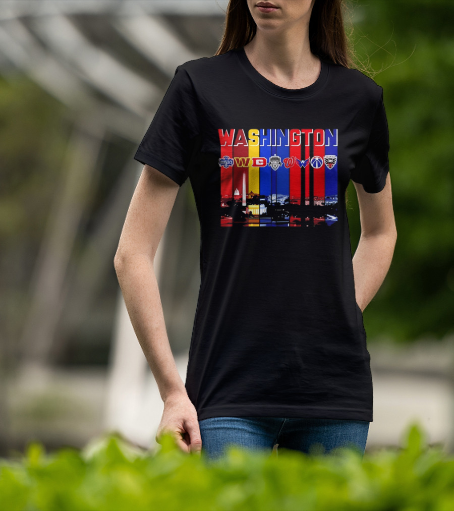 Washington Mystics Commanders Spirit Nationals Wizards DC United T-Shirt