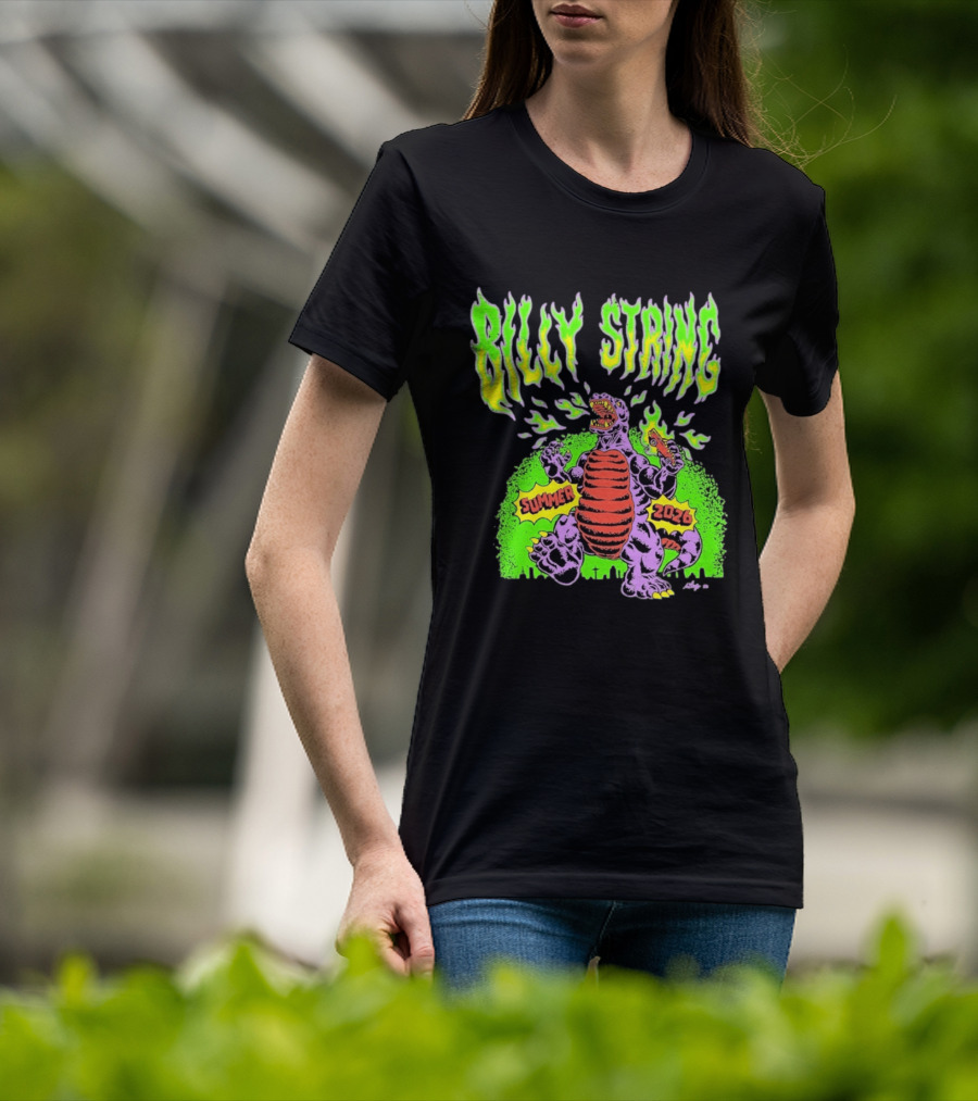 Billy Strings Summer 2026 Terrible Lizard Monster Concert Tour Neon Comic T-Shirt