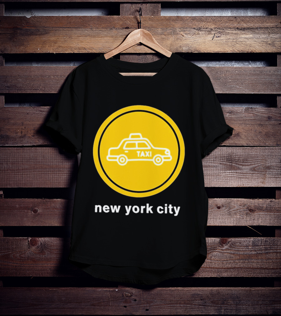 New York City Taxi Cab Blink 182 Iconic Yellow Circle T-Shirt