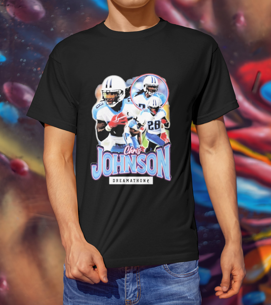 Chris Johnson NFL Dreamathon Tennessee Titans Football 28 T-Shirt