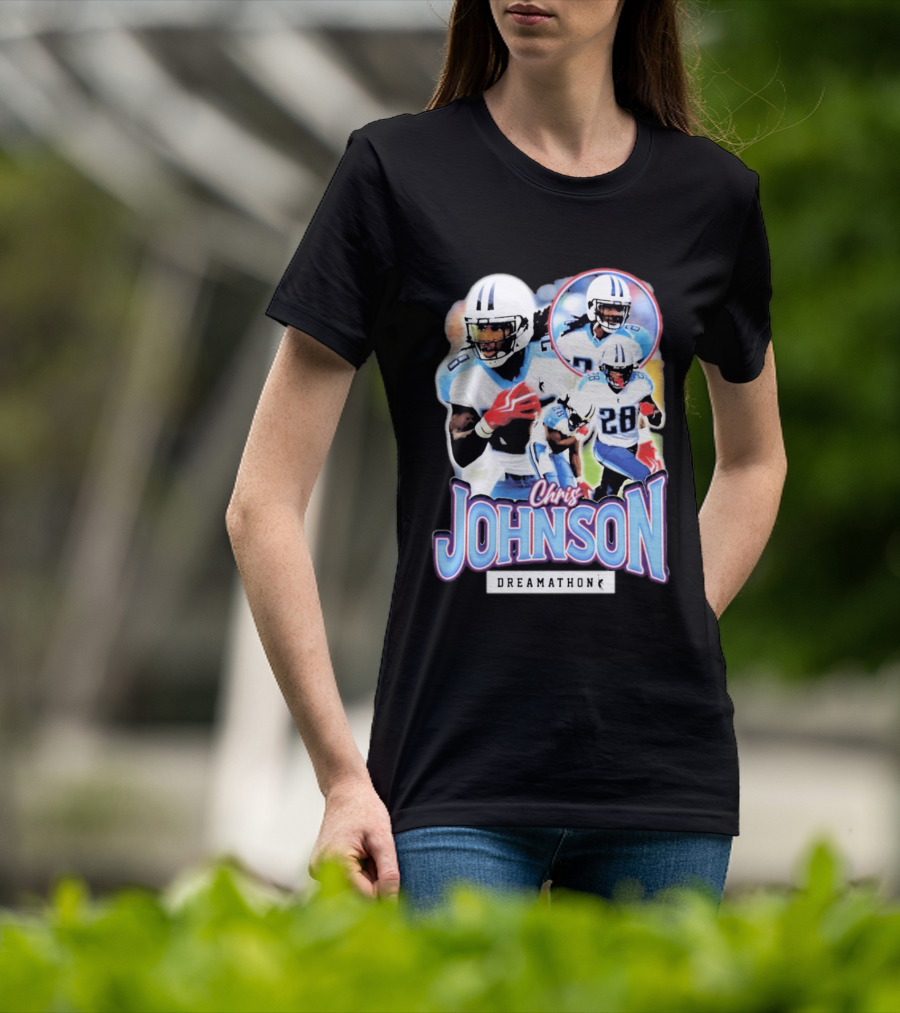 Chris Johnson NFL Dreamathon Tennessee Titans Football 28 T-Shirt
