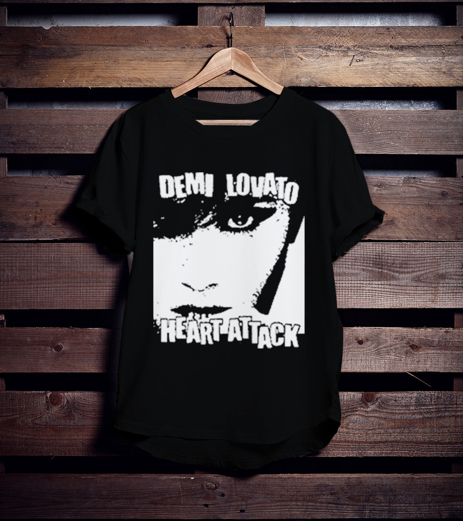 Demi Lovato Heart Attack Anniversary Face T-Shirt