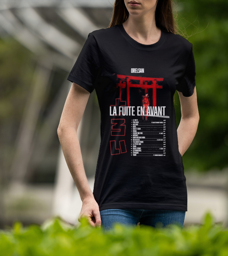 Orelsan La Fuite En Avant Rouge Tour Dates 2024 T-Shirt