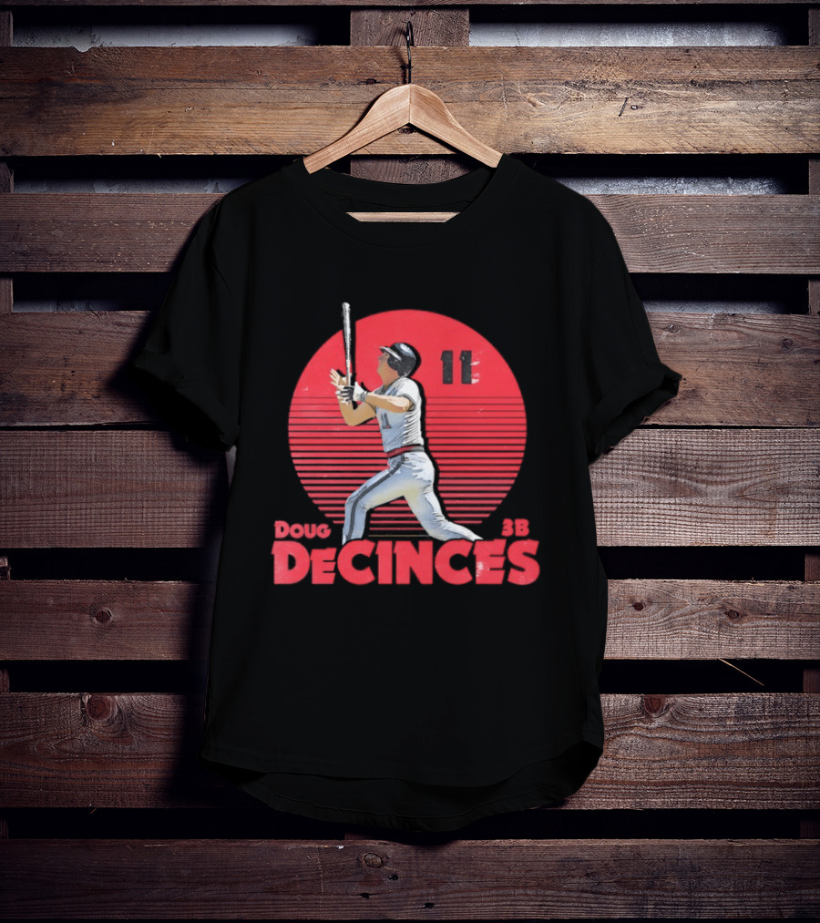 Doug DeCinces 11 California Angels Baseball Legend Player Number T-Shirt