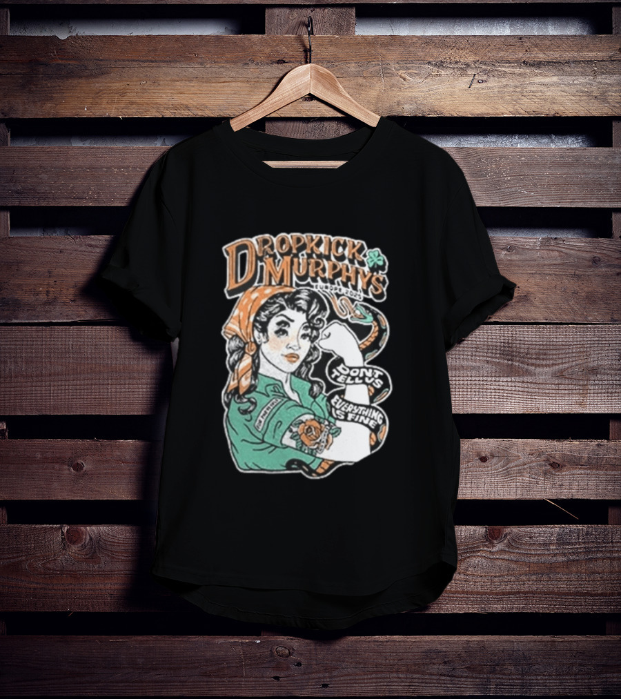 Dropkick Murphys Europe 2025 Tour Don't Tell Us Everything Is Fine Snake T-Shirt