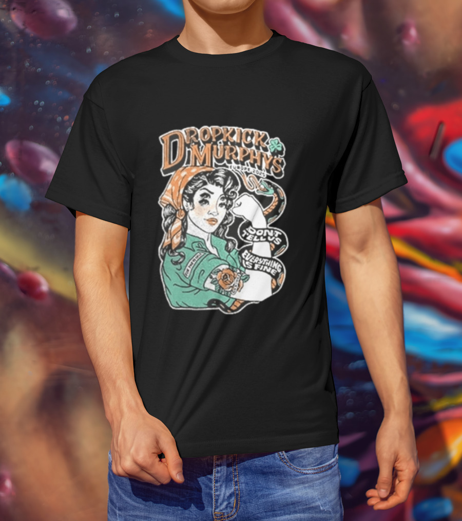 Dropkick Murphys Europe 2025 Tour Don't Tell Us Everything Is Fine Snake T-Shirt